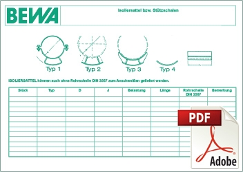 Isoliersattel / Stützschalen